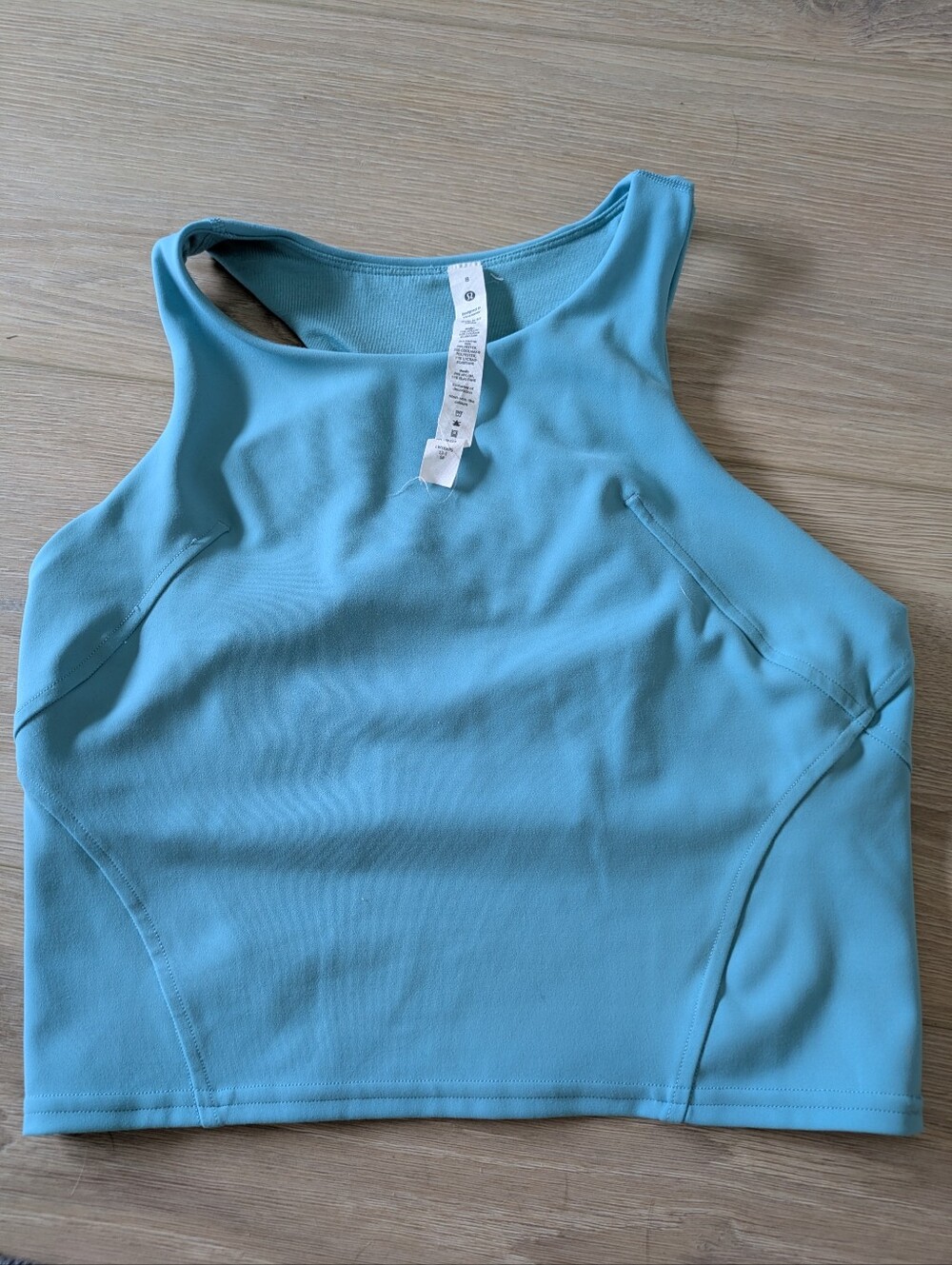 lululemon athletica High-Neck Sleeveless Crop Tank - Aqua Blue